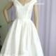 Lily - Vintage Inspired Wedding Dress. High Low Hem. Gorgeous Doupioni SILK.