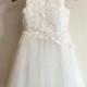 Ivory Lace Tulle Flower Girl Dress Junior Bridesmaid Wedding Girls Dresses