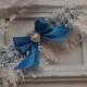 Wedding Garter Royal Blue Lingerie Garters Bridal Garters Venice Wedding Lace ivory garters lace garters navy garters blue wedding
