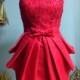 Aliexpress.com : Buy Strapless Red Short Cocktail Party Dress with Beading and Bow Sash from Reliable dress wedding party suppliers on Gama Wedding Dress
