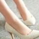 Pointed Toe Women Pumps Spike High Heels Sequined Wedding Shoes Woman