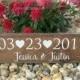 Wedding Date Sign//Bridal Shower Gift//Save the Date Photo Prop//Wedding Name Sign//Wedding Gift//Rustic Wedding Decor//Engagement Gift