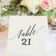 Table Numbers Printable, Wedding Table Numbers, Table Number Template, Wedding Printable, Tented, Folded, PDF Instant Download 
