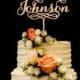 Mr Mrs Wedding Cake Topper Personalized Last Name Bride and Groom Cake Topper