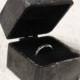 Proposal engagement ring box - iron wedding ring box - engagement ring holder - steel anniversary gift - wedding present for him - romantic
