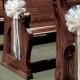 6 Large Ivory Tulle Pull Bows Wedding Pew Decorations Church Chair Aisle Reception Decor