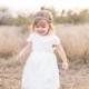 Ivory Rose Lace Dress, Toddler and Girl Special Occasion, Flower Girl Dress