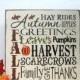 Fall Harvest Wooden Sign 