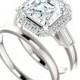2.25 ct Asscher Forever One Moissanite & Diamond Baguette Engagement Wedding Set 14k, 18k or Platinum, Moissanite Sets for Women, Bridal Sets Etsy