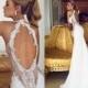 Charming 2015 Open Back Vintage Lace Wedding Dresses Sweetheart Applique Beads Chiffon Sexy Sheer Court Train Mermaid Bridal Gown Dress