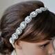 Wedding Hair Accessory, Beaded Headband, Bridal Headband, Crystal Ribbon Headband, rhinestone headband, hair accessory, accessory, bridal