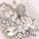 Crystal Silver Hair Comb Prom Bridal Hairpiece Gatsby Old Hollywood Wedding Rhinestone Hair Combs Headpiece Jewelry Accessory