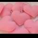 Set of 10 pink heart decorations, wedding favors, Pink wedding heart ornaments, girl baby shower favors, Valentine's day heart decorations,