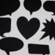 8 Blank Chalkboard Speech Bubbles  - Customizable Party Decorations, Wedding,  Picture booth signs, Photo Props