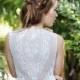 Bridal Chiffon Dress,Vintage Wedding Dress,Simple Weddig Dress,Lace Back Chiffon Wedding Dress,Ivory Wedding dress,Boho Wedding Dress,Pearls