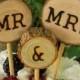 Rustic wedding Cake Topper,Wedding cake topper, Tree slice cake topper, Wood Cake Topper, Mr and Mrs,  country wedding