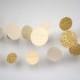 Paper Garland in Cream and Gold, Bridal Shower, Baby Shower, Party Decorations, Birthday Decor