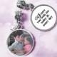 CUSTOM double-sided Silver / Bouquet Photo Charm / Wedding Memorial / Complete Kit / Bridal Keepsake Gift