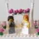 Lego Custom Wedding Cake Topper Heart Bride And Groom Minifigures Wedding Gift Favor