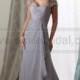 A-line Floor-length Sweetheart Chiffon Gray Mother of the Bride Dress