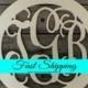 Wooden Monogram with Circle Border - Vine Script - Unfinished - Ready To Paint - Wedding Guest Book - Nursery Decor - Monogram Home Decor