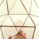 Conservatory / Wedding Envelope Holder / Geometric Terrarium / Glass Terrarium / Cuboctahedron / Minimalistic Decor