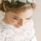 Bridal lace headwrap, grecian headband, bohemian headband, wedding headpiece - style 227