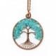 Tree-Of-Life Necklace Pendant Tree-Of-Life Jewelry Family Tree Copper Pendant Wire Tree Of Life Wire Wrapped Pendant Blue Apatite Pendant