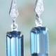 blue crystal earrings,vintage style earrings,downton abbey earrings,art deco earrings,swarovski earrings,montana blue earrings,light weight