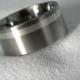 Titanium Ring with Offset 2mm Silver Inlay, Wedding Band AX89