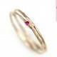 Gold Wedding Ring Set, Ruby Rose Gold Rings Women, Branch Stacking Ring Set Gold, 14k Solid Gold Stackable Rings Genuine Natural Ruby Ring