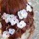 Circlet, flower crown, wedding headband, fairy crown, woodland wreath, bridal headpiece, wedding accessories - Moon harvest