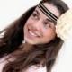 Unst - Headband 20s Style in black, gold and cream