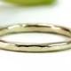 14k Gold Wedding Ring -   Hammered Gold Stacking Band - Solid 14k Gold 2mm Band
