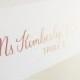 Wedding Calligraphy for Escort or Place Cards - Rose Gold Ink - Clearwater Style