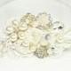 Bridal Comb-Ivory Bridal Hair Comb- Bridal Hair Accessories- Ivory Wedding Hair Accessories- Bridal Hairpiece-Brass Boheme