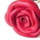 Pink  Flower- Leather Rose, Wedding ,3rd Anniversary Gift, Long Stem Flower, Valentines Day