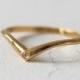 14k Gold Diamond Chevron Ring, V Diamond Ring, Diamond V Ring, Diamond Wedding Band, Chevron Engagement Ring, Simple Engagement Ring