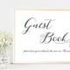 Printed Guest Book Wedding Sign, Please Sign Our Guest Book Sign, Guest Book Sign Paper, Wedding Guest Book Sign, Guest Book Sign Print