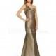 Floor Length One Shoulder Mermaid Taffeta Sleeveless Bridesmaid Dress - Compelling Wedding Dresses