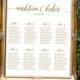 Wedding Seating Chart Script PRINTABLE - ANY COLOR, printable table seating chart, customized, gold wedding, wedding chart template