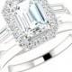1.50 ct Emerald Forever Brilliant Moissanite & Diamond Wedding Set