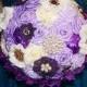 Purple brooch bouquet! Wedding purple bouquet, bouttoniere. Bridal bouquet with bouttoniere. Broach bouquet, wedding 