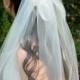 Ivory Fingertip Veil, Bow Veil, Fingertip Wedding Veil- Lace Veil, Ivory Veil, Ivory Wedding Veil- Bridal Veil with Bow, Bridal Veil Comb