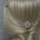 Wedding Headpiece with pearls - pearl hair comb bridal hair accessory - bohemian headpiece  - back of head hair drape