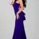 Chic Stretch Satin Jewel Neckline Mermaid Evening Dresses - overpinks.com