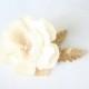 Flora collection - natural fiber petals with copper leaf accent - #1012