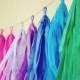 RAINBOW FUN / tissue paper tassel garland / rainbow decorations / classroom decoration / wedding decorations / birthday garland / fringe