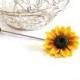 Yellow Sunflower Boutonniere, Rustic Groom Buttonhole, Woodland Lapel pin, Groom Boutonniere, Sunflower Brooch