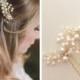 Mohini Bridal hair pin, Pearl Hair pin, Gold  or Silver